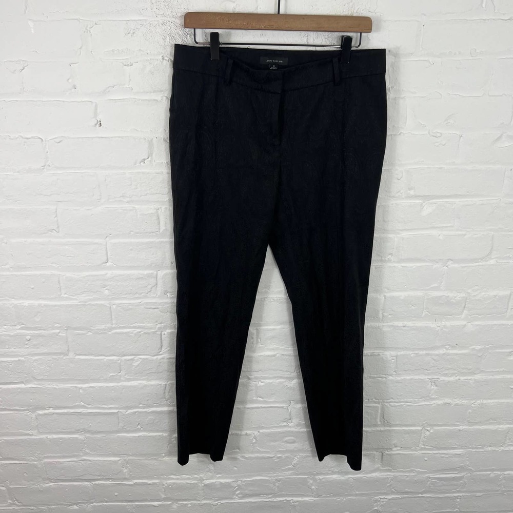 Ann Taylor Women's High Rise Tapered Leg Dress Pants Black Size 6